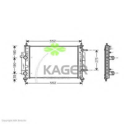 Радіатор, охолодження двигуна KAGER 31-1830