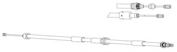 Трос, стоянкова гальмівна система KAWE CT02157