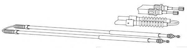 Трос, стоянкова гальмівна система KAWE CT02198