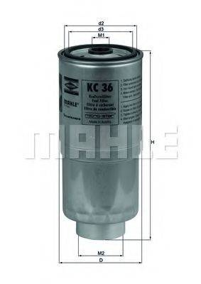 MAHLE ORIGINAL KC36 Паливний фільтр