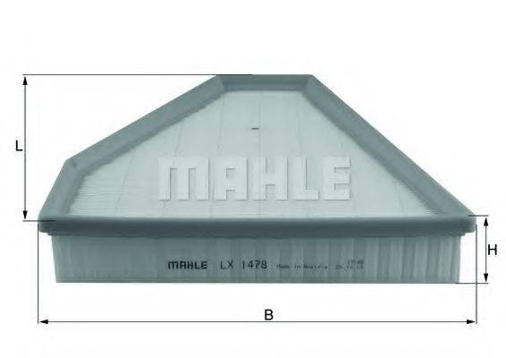Повітряний фільтр MAHLE ORIGINAL LX 1478