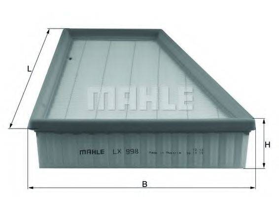 MAHLE ORIGINAL LX998 Повітряний фільтр