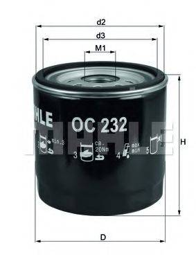 Масляний фільтр MAHLE ORIGINAL OC 232