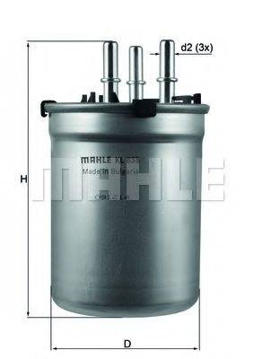 Паливний фільтр MAHLE ORIGINAL KL 838