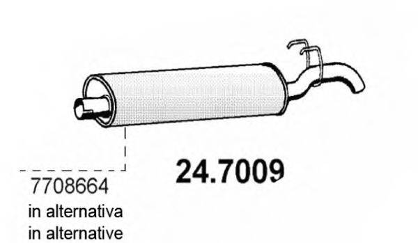 Глушник вихлопних газів кінцевий ASSO 24.7009