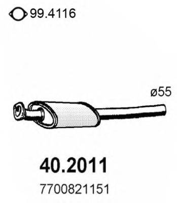 Передглушувач вихлопних газів ASSO 40.2011