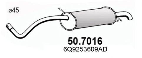 Глушник вихлопних газів кінцевий ASSO 50.7016