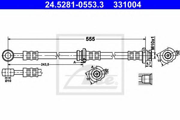 Гальмівний шланг ATE 24.5281-0553.3