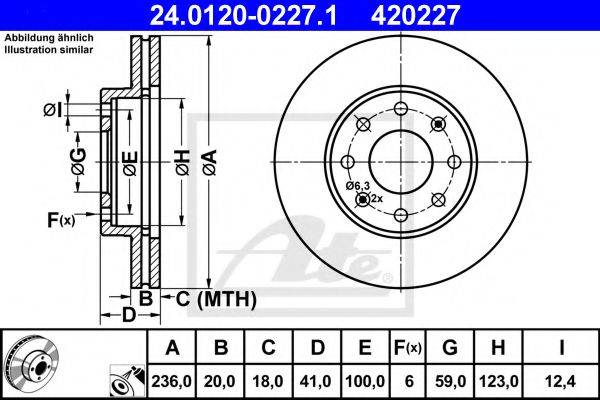 гальмівний диск ATE 24.0120-0227.1