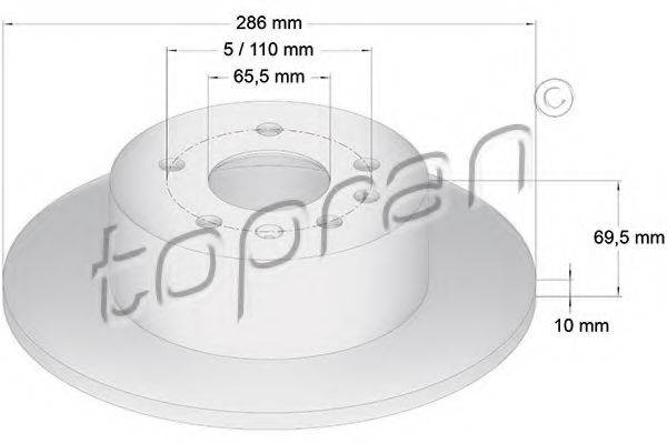 гальмівний диск TOPRAN 200 951