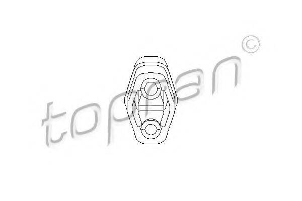 Кронштейн, глушник TOPRAN 104 402