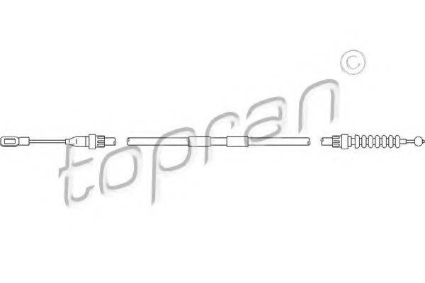 Трос, стоянкова гальмівна система TOPRAN 110 727