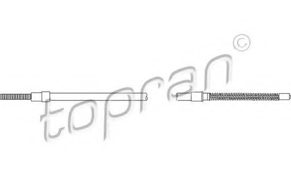 Трос, стоянкова гальмівна система TOPRAN 102 632