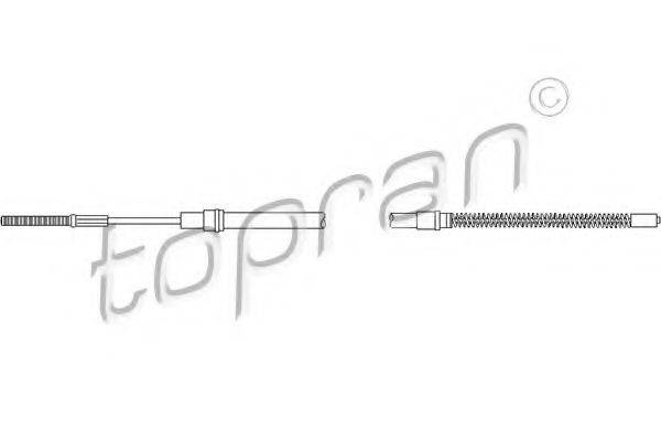 Трос, стоянкова гальмівна система TOPRAN 103 062