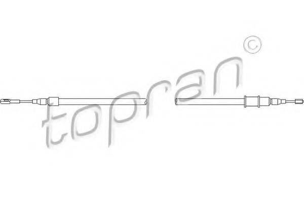 Трос, стоянкова гальмівна система TOPRAN 108 325