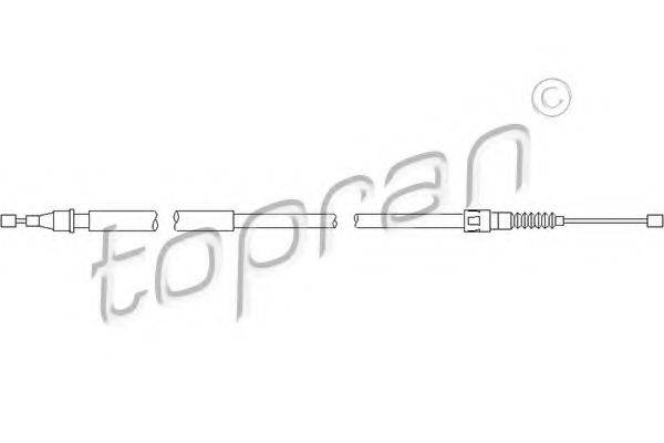 Трос, стоянкова гальмівна система TOPRAN 206 501