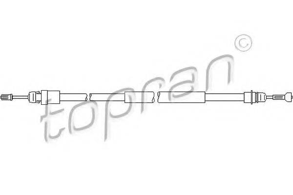 Трос, стоянкова гальмівна система TOPRAN 207 369