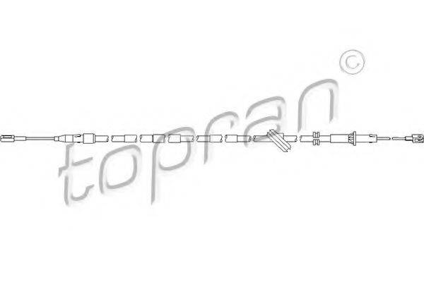 Трос, гальмівний механізм робочої гальмівної системи TOPRAN 401 655