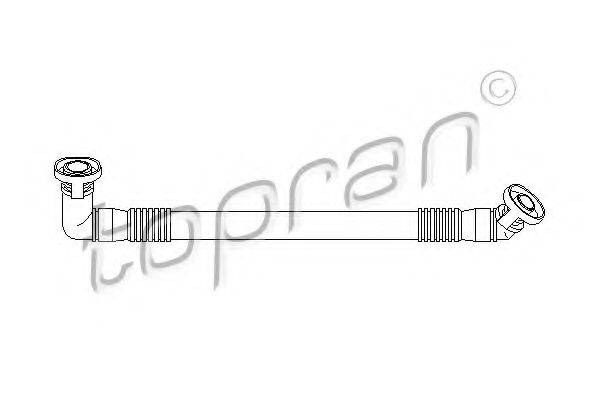 Шланг, повітровідведення кришки головки циліндра TOPRAN 501 416