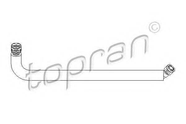 Шланг, повітровідведення кришки головки циліндра TOPRAN 501 418