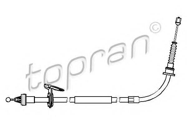 Трос, стоянкова гальмівна система TOPRAN 501 101