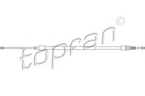 Трос, стоянкова гальмівна система TOPRAN 721 672