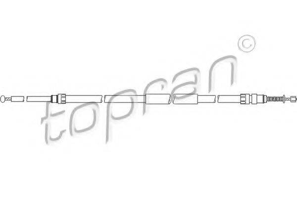 Трос, стоянкова гальмівна система TOPRAN 501 725