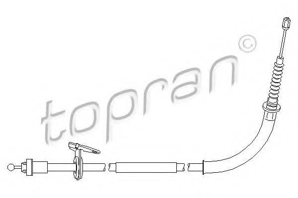 Трос, стоянкова гальмівна система TOPRAN 501 723