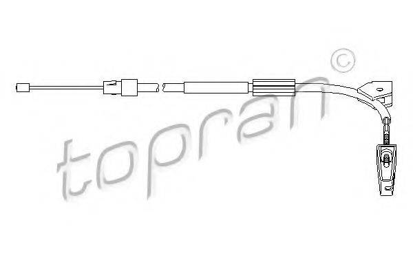 Трос, стоянкова гальмівна система TOPRAN 407 781