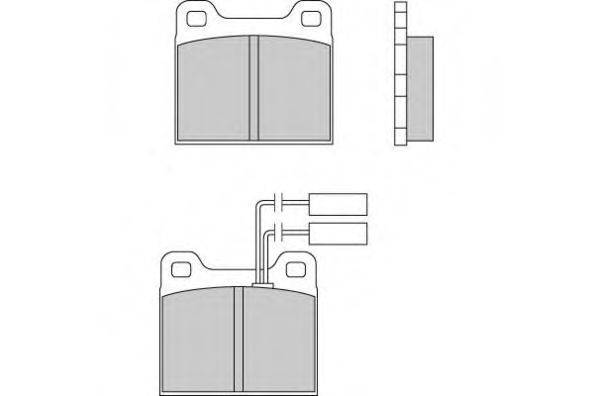 Комплект гальмівних колодок, дискове гальмо E.T.F. 12-0224