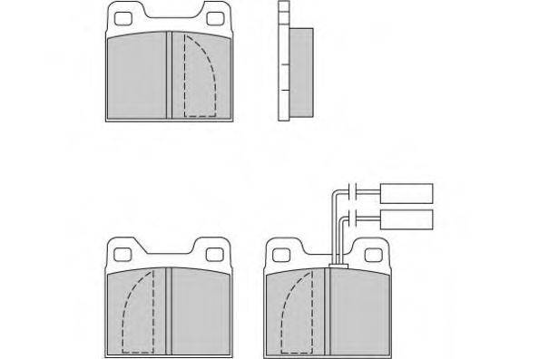Комплект гальмівних колодок, дискове гальмо E.T.F. 12-0225