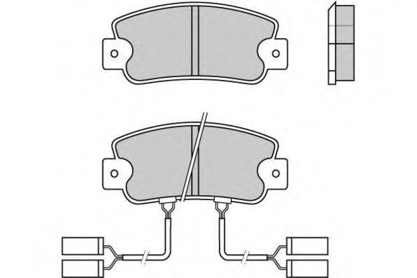 Комплект гальмівних колодок, дискове гальмо E.T.F. 12-0336
