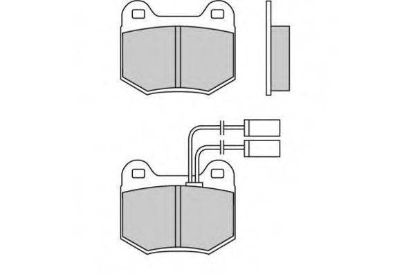 Комплект гальмівних колодок, дискове гальмо E.T.F. 12-0364