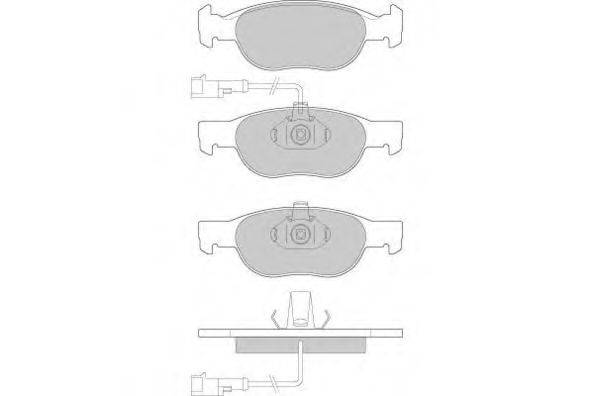 Комплект гальмівних колодок, дискове гальмо E.T.F. 12-0666