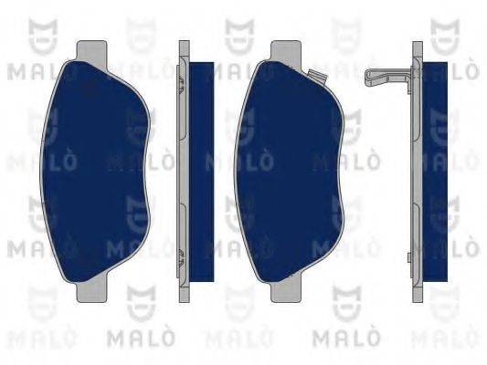 Комплект гальмівних колодок, дискове гальмо MALO 1050031