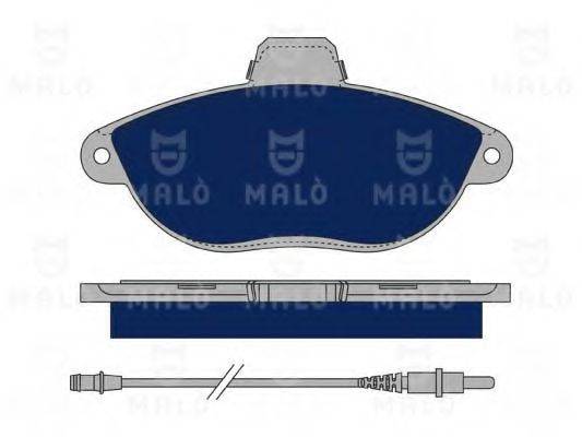 Комплект гальмівних колодок, дискове гальмо MALO 1050070