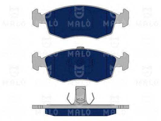 Комплект гальмівних колодок, дискове гальмо MALO 1050078