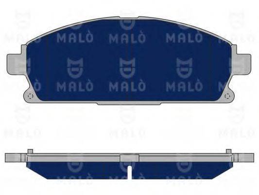 Комплект гальмівних колодок, дискове гальмо MALO 1050088