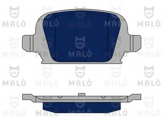 Комплект гальмівних колодок, дискове гальмо MALO 1050134