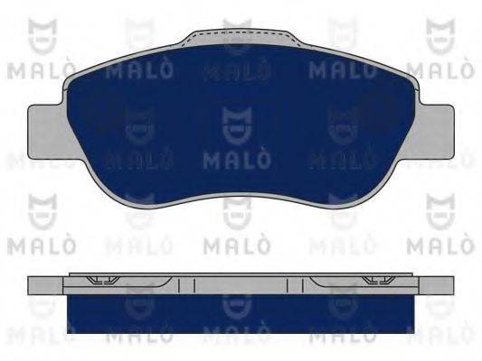 Комплект гальмівних колодок, дискове гальмо MALO 1050215