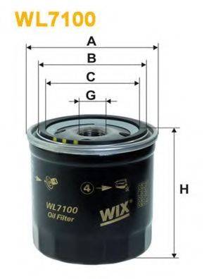 Масляний фільтр WIX FILTERS WL7100