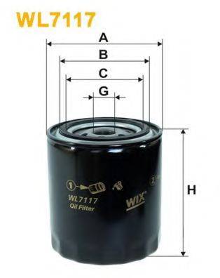 WIX FILTERS WL7117 Масляний фільтр