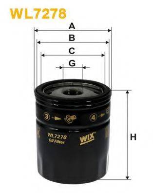 Масляний фільтр WIX FILTERS WL7278