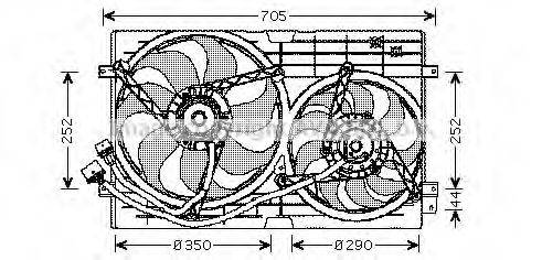 Вентилятор, охолодження двигуна PRASCO VW7508