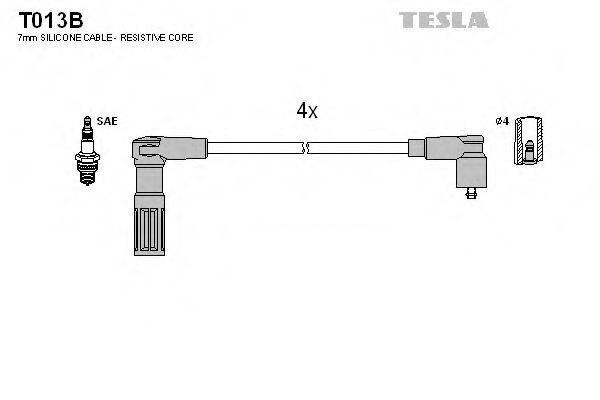 Комплект дротів запалення TESLA T013B