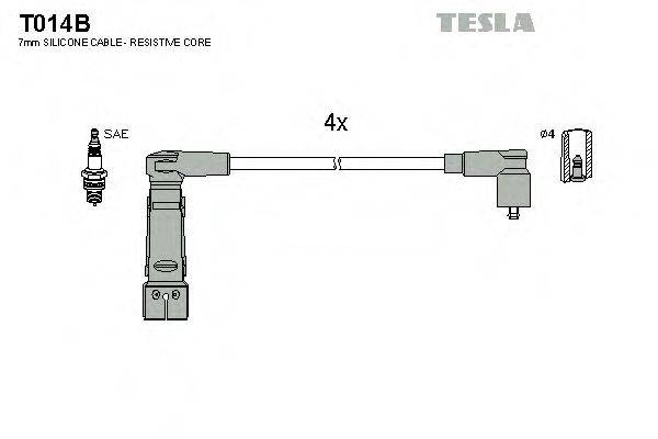 Комплект дротів запалення TESLA T014B