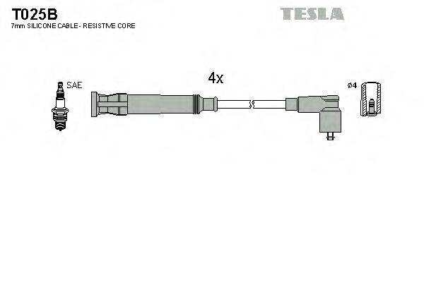 Комплект дротів запалення TESLA T025B