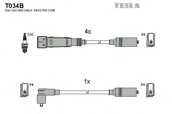 TESLA T034B Комплект дротів запалення