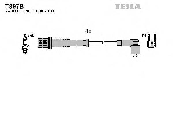 TESLA T897B Комплект дротів запалення