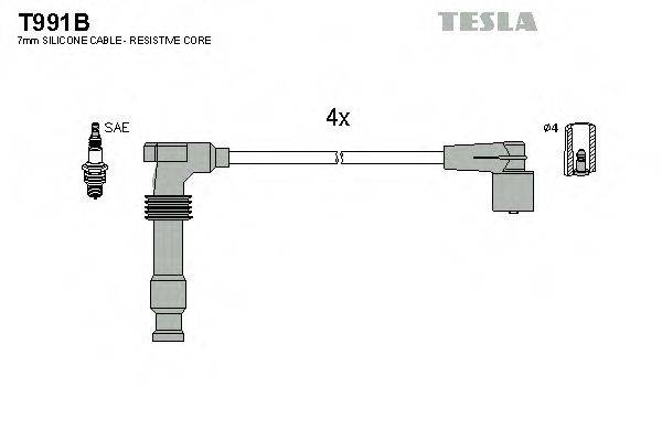 TESLA T991B Комплект дротів запалення